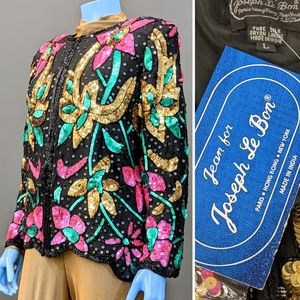 Vintage Jean for Joseph Le Bon Silk Beaded Jacket